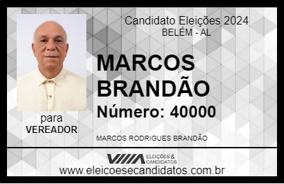 Candidato MARCOS BRANDÃO 2024 - BELÉM - Eleições