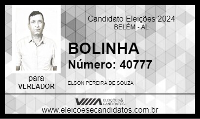 Candidato BOLINHA 2024 - BELÉM - Eleições