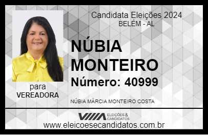 Candidato NÚBIA MONTEIRO 2024 - BELÉM - Eleições