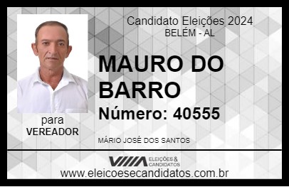 Candidato MAURO DO BARRO 2024 - BELÉM - Eleições