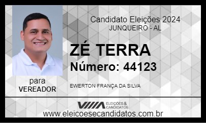 Candidato ZÉ TERRA 2024 - JUNQUEIRO - Eleições