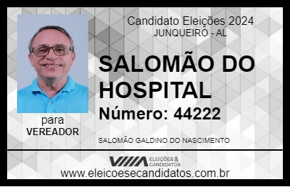 Candidato SALOMÃO DO HOSPITAL 2024 - JUNQUEIRO - Eleições