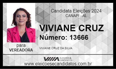 Candidato VIVIANE CRUZ 2024 - CANAPI - Eleições