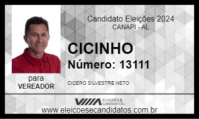 Candidato CICINHO 2024 - CANAPI - Eleições