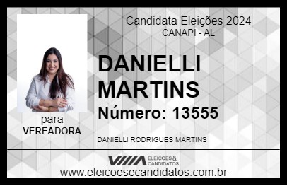 Candidato DANIELLI MARTINS 2024 - CANAPI - Eleições