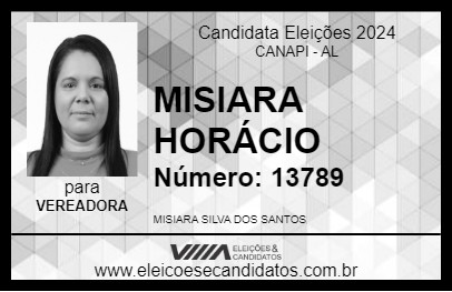 Candidato MISIARA HORÁCIO 2024 - CANAPI - Eleições