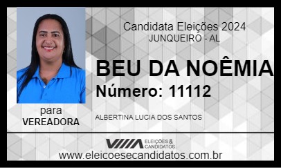 Candidato BEU DA NOÊMIA 2024 - JUNQUEIRO - Eleições