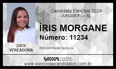 Candidato ÍRIS MORGANE 2024 - JUNQUEIRO - Eleições