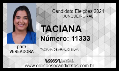 Candidato TACIANA 2024 - JUNQUEIRO - Eleições