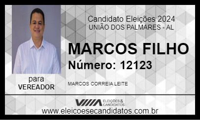 Candidato MARCOS FILHO 2024 - UNIÃO DOS PALMARES - Eleições