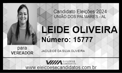 Candidato LEIDE OLIVEIRA 2024 - UNIÃO DOS PALMARES - Eleições