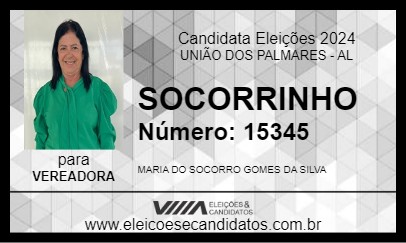 Candidato SOCORRINHO 2024 - UNIÃO DOS PALMARES - Eleições