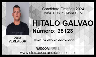 Candidato HITALO GALVAO 2024 - UNIÃO DOS PALMARES - Eleições