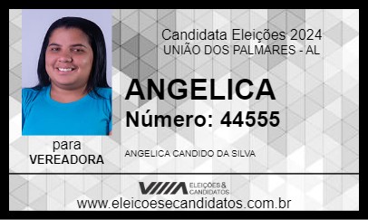 Candidato ANGELICA 2024 - UNIÃO DOS PALMARES - Eleições