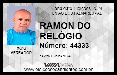 Candidato RAMON DO RELÓGIO 2024 - UNIÃO DOS PALMARES - Eleições