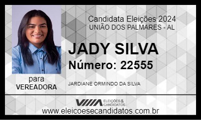 Candidato JADY SILVA 2024 - UNIÃO DOS PALMARES - Eleições