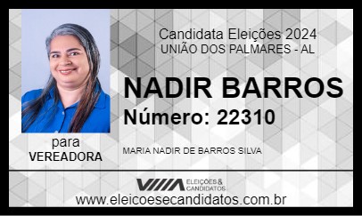 Candidato NADIR BARROS 2024 - UNIÃO DOS PALMARES - Eleições