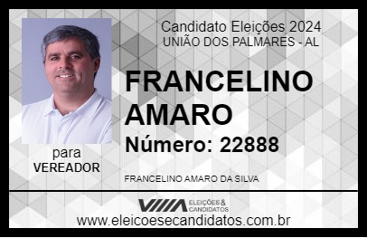 Candidato FRANCELINO AMARO 2024 - UNIÃO DOS PALMARES - Eleições