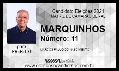 Candidato MARQUINHOS 2024 - MATRIZ DE CAMARAGIBE - Eleições