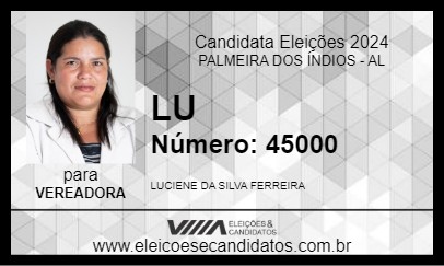 Candidato LU 2024 - PALMEIRA DOS ÍNDIOS - Eleições