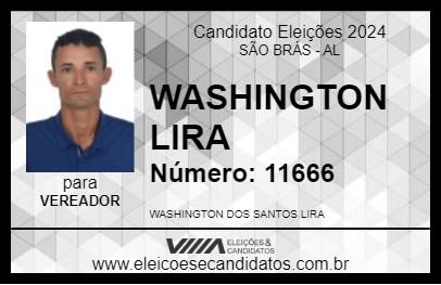 Candidato WASHINGTON LIRA 2024 - SÃO BRÁS - Eleições