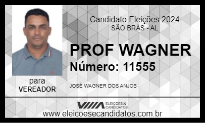 Candidato PROF WAGNER 2024 - SÃO BRÁS - Eleições