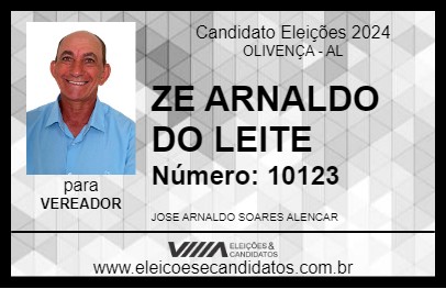 Candidato ZE ARNALDO DO LEITE 2024 - OLIVENÇA - Eleições