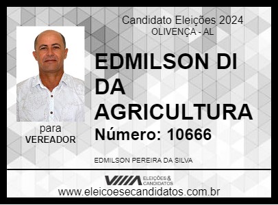 Candidato DI DA AGRICULTURA 2024 - OLIVENÇA - Eleições