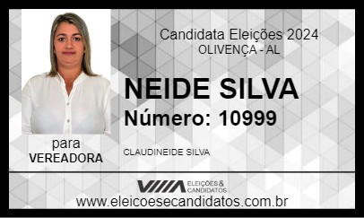 Candidato NEIDE SILVA 2024 - OLIVENÇA - Eleições