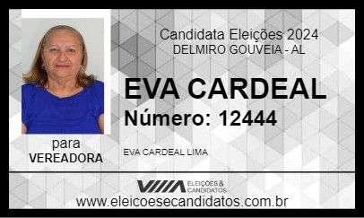 Candidato EVA CARDEAL 2024 - DELMIRO GOUVEIA - Eleições