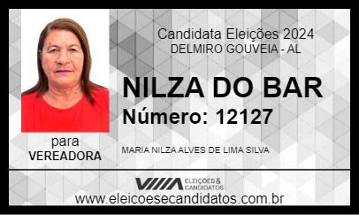 Candidato NILZA DO BAR 2024 - DELMIRO GOUVEIA - Eleições