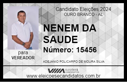 Candidato NENEM DA SAUDE 2024 - OURO BRANCO - Eleições