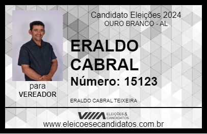 Candidato ERALDO CABRAL 2024 - OURO BRANCO - Eleições