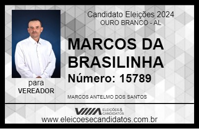 Candidato MARCOS DA BRASILINHA 2024 - OURO BRANCO - Eleições