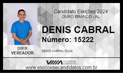 Candidato DENIS CABRAL 2024 - OURO BRANCO - Eleições