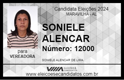 Candidato SONIELE ALENCAR 2024 - MARAVILHA - Eleições