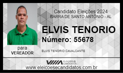 Candidato ELVIS TENORIO 2024 - BARRA DE SANTO ANTÔNIO - Eleições