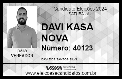 Candidato DAVI KASA NOVA 2024 - SATUBA - Eleições