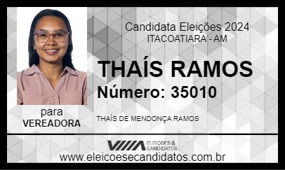 Candidato THAÍS RAMOS 2024 - ITACOATIARA - Eleições