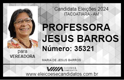 Candidato PROFESSORA JESUS BARROS 2024 - ITACOATIARA - Eleições