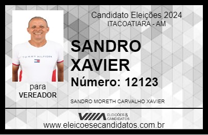 Candidato SANDRO XAVIER 2024 - ITACOATIARA - Eleições