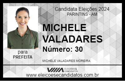 Candidato MICHELE VALADARES 2024 - PARINTINS - Eleições