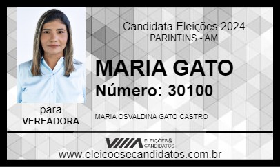 Candidato MARIA GATO 2024 - PARINTINS - Eleições