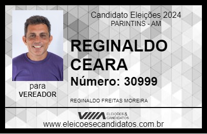 Candidato REGINALDO CEARA 2024 - PARINTINS - Eleições