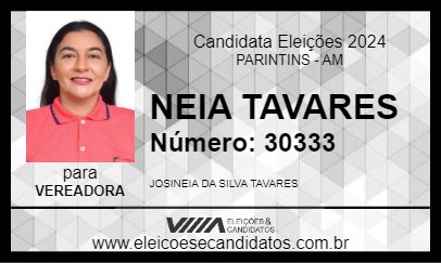 Candidato NEIA TAVARES 2024 - PARINTINS - Eleições