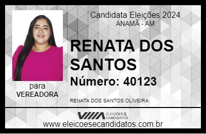 Candidato RENATA DOS SANTOS 2024 - ANAMÃ - Eleições