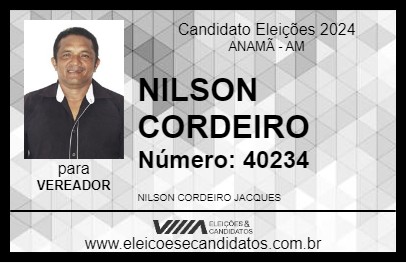 Candidato NAILSON CORDEIRO 2024 - ANAMÃ - Eleições