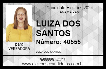 Candidato LUZIA DOS SANTOS 2024 - ANAMÃ - Eleições