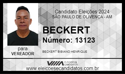 Candidato BECKERT 2024 - SÃO PAULO DE OLIVENÇA - Eleições