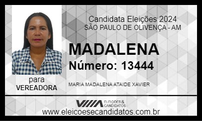 Candidato MADALENA 2024 - SÃO PAULO DE OLIVENÇA - Eleições